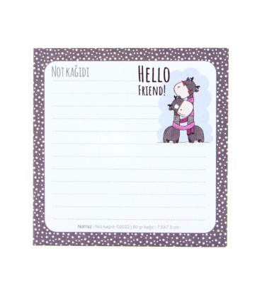 کاغذ یادداشت 50 برگ نوت یاز 7.5×7.5 سانت - طرح 4