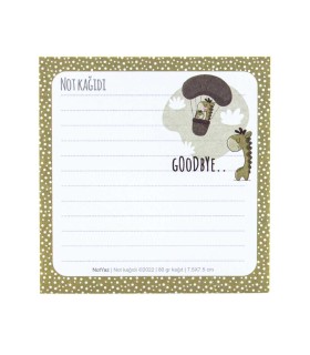 کاغذ یادداشت 50 برگ نوت یاز 7.5×7.5 سانت - طرح 12