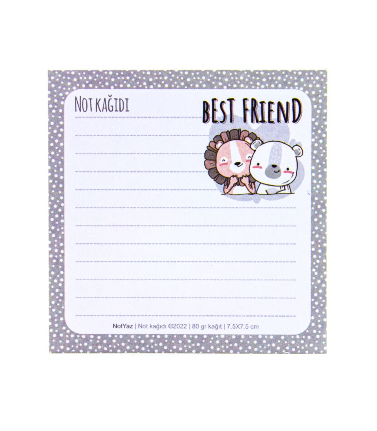 کاغذ یادداشت 50 برگ نوت یاز 7.5×7.5 سانت - طرح 19