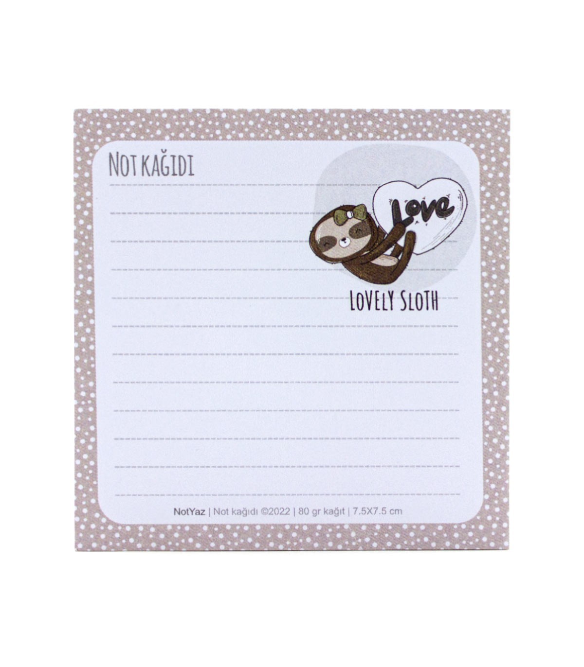 کاغذ یادداشت 50 برگ نوت یاز 7.5×7.5 سانت - طرح 22
