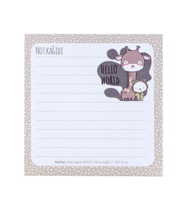 کاغذ یادداشت 50 برگ نوت یاز 7.5×7.5 سانت - طرح46