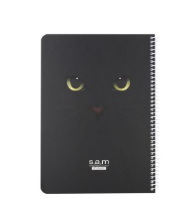 دفتر وزیری فانتزی 100 برگ سم SAM-طرح گربه سیاه