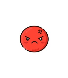 استیکر طرح ایموجی عصبانی