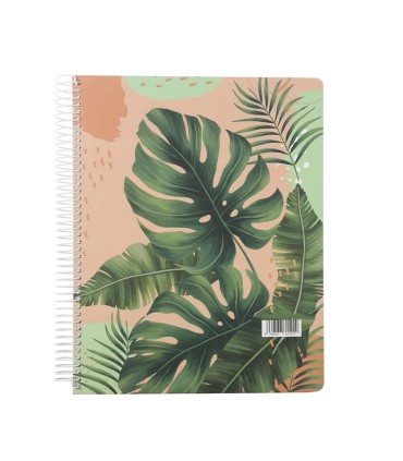 دفتر رحلی جلد سخت 100 برگ سم طرح برگ انجیری