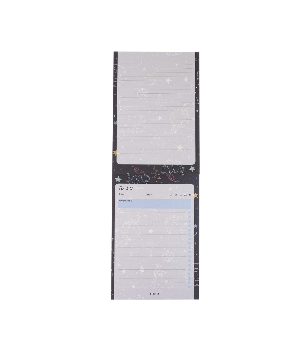 یادداشت یادآور 50 برگ A5 سم - طرح فضا