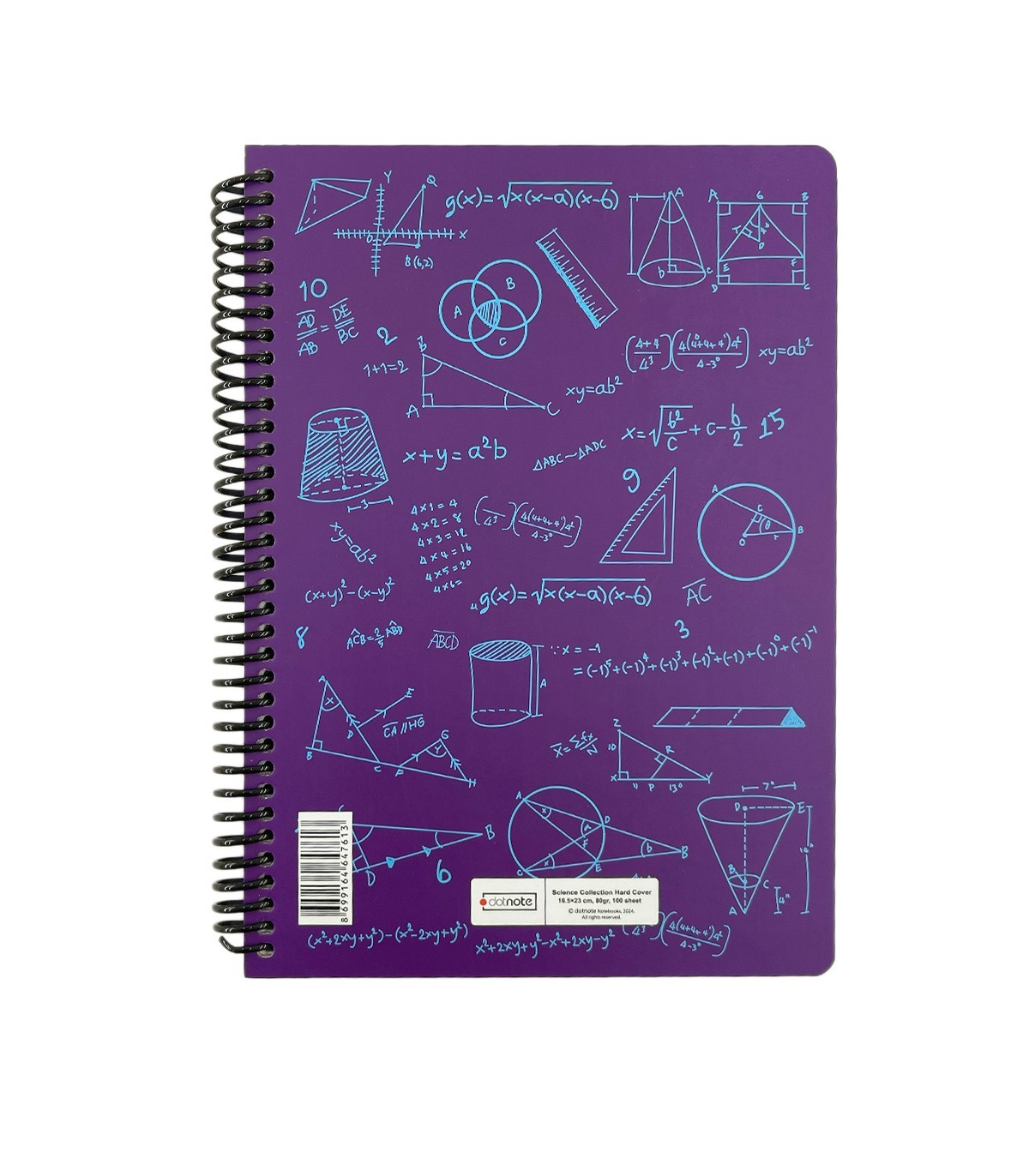 دفتر فرمول وزیری ریاضی دات نوت 100 برگ رنگ بنفش dotnote