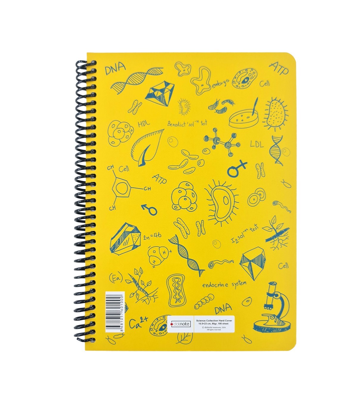 دفتر فرمول وزیری زیست دات نوت 100 برگ رنگ زرد dotnote