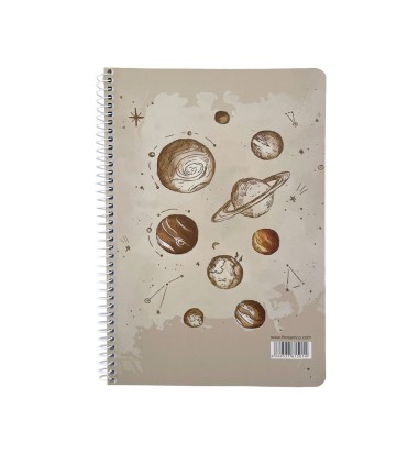 دفتر وزیری کلاسیک 100 برگ سم- طرح Solar System