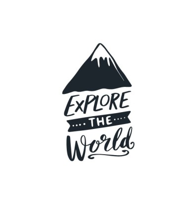 استیکر طرح explore the world