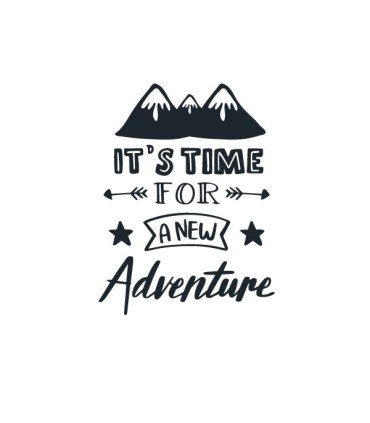 استیکر طرح it's time for a new adventure