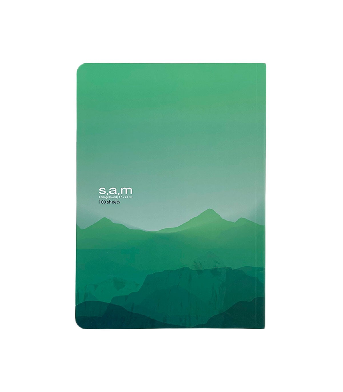 دفتر شومیز کلاسیک 100 برگ سم- طرح کوهستان رنگ سبز