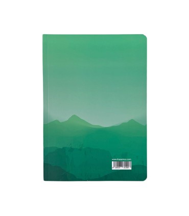 دفتر شومیز کلاسیک 100 برگ سم- طرح کوهستان رنگ سبز