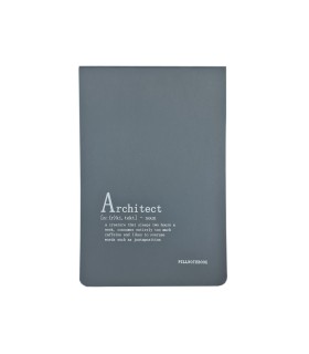 دفتر طراحی پیل مدل کانسپت Architect سایز A5 - رنگ طوسی