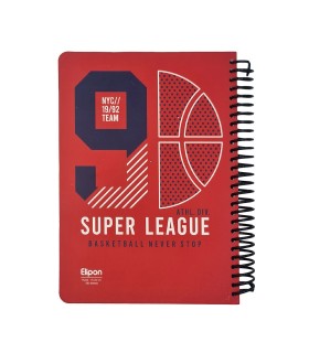 دفتر 100 برگ وزیری سیمی الیپون طرح سوپر لیگ