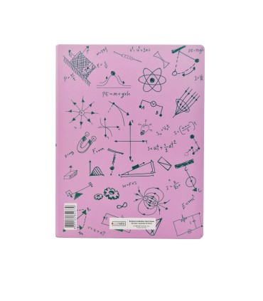 دفتر کلاسور ۲۶ حلقه فیزیک دات نوت- صورتی