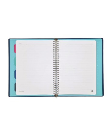 دفتر کلاسور 26 حلقه زیست دات نوت- سرمه ای