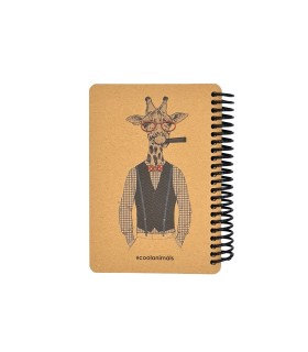 دفترچه سایز A6 سیمی 100 برگ دات نوت سری Coolanimals طرح زرافه