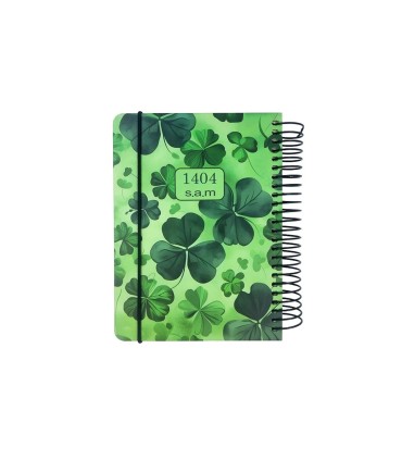 تقویم فنری 1404 سم سایز نیم وزیری- طرح شبدر