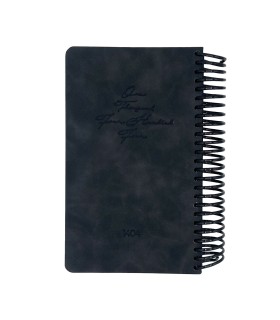 تقویم سال 1404 فنری اروپایی جلد ترمو دات نوت - مشکی