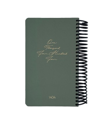 تقویم سال 1404 فنری اروپایی جلد سخت دات نوت - طرح 2