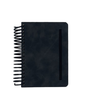 تقویم سال 1404 فنری پالتویی جلد ترمو دات نوت - مشکی