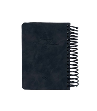 تقویم سال 1404 فنری پالتویی جلد ترمو دات نوت - مشکی