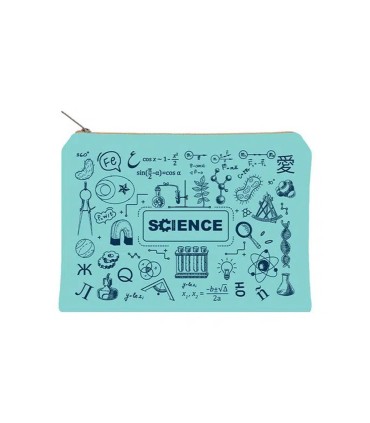 زیپ کیف دات نوت مدل Science سایز A5 رنگ فیروزه ای