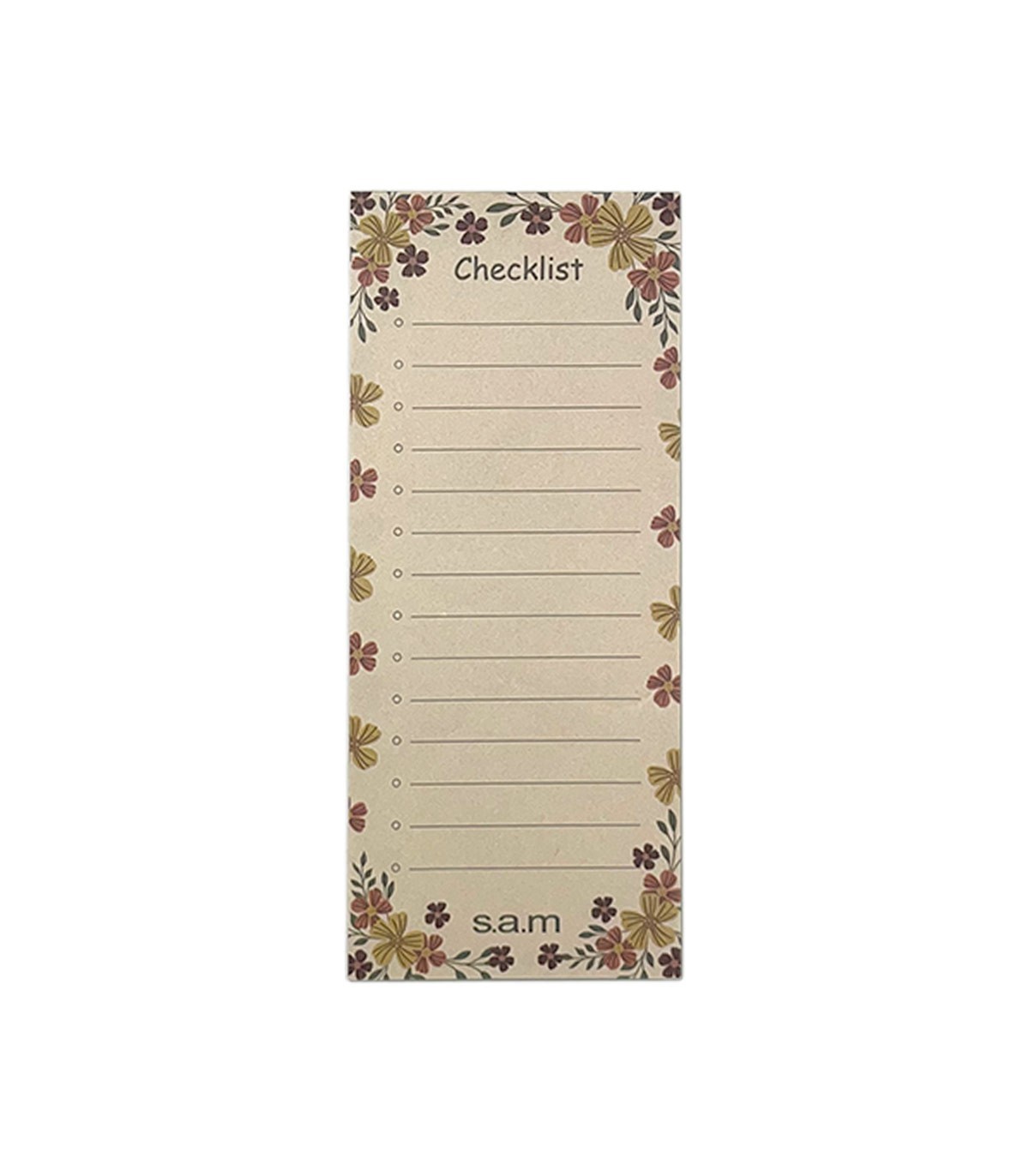 یادداشت چک لیست 52 برگ  سم - طرح گلبرگ