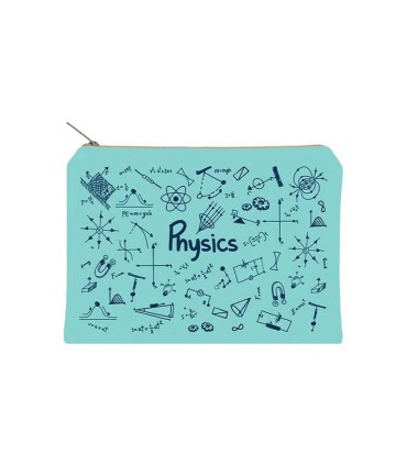 زیپ کیف دات نوت مدل Physics سایز A5 رنگ فیروزه ای