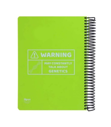 دفتر 200 برگ رحلی سیمی الیپون طرح Warning