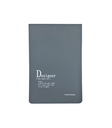 دفتر طراحی پیل مدل کانسپت طرح Designer سایز A5 - رنگ طوسی