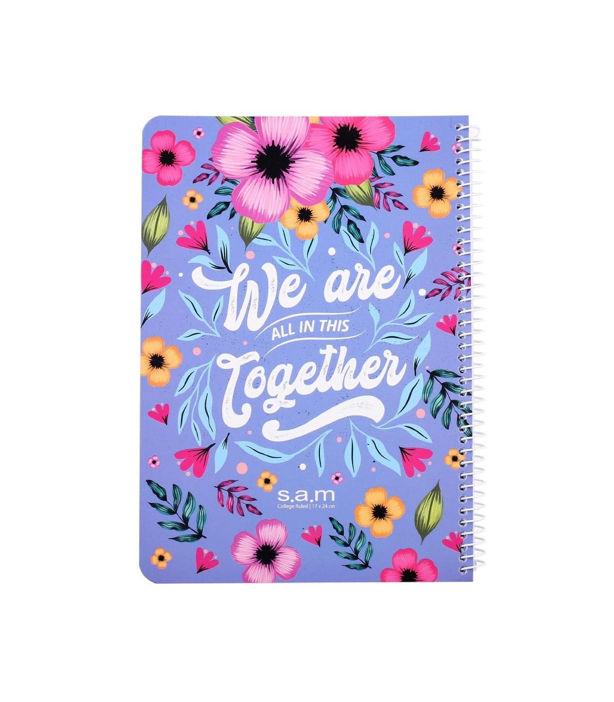 دفتر وزیری فانتزی 80 برگ سم SAM - طرح Together