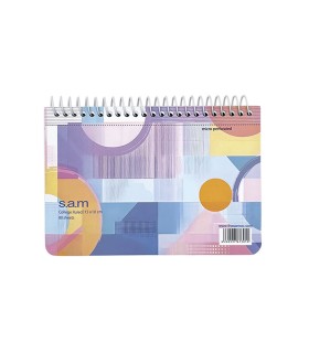 دفتر یادداشت سم با پرفراژ 10×15 سیم از 15 - طرح انتزاعی