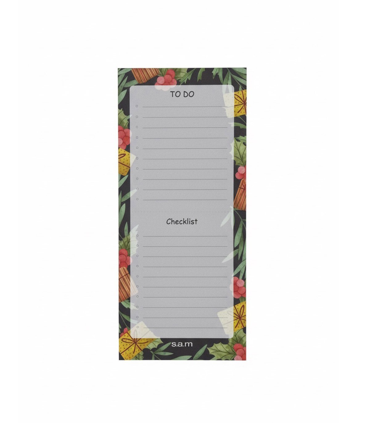 یادداشت چک لیست 52 برگ با پرفراژ سم - طرح کادو
