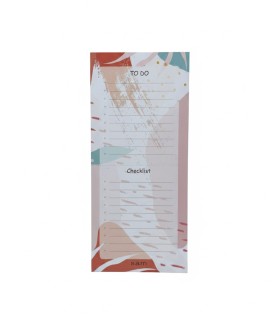 یادداشت چک لیست 52 برگ با پرفراژ سم - طرح انتزاعی