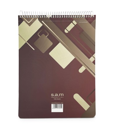 دفتر رحلی خط دار با پرفراژ 100 برگ سم - طرح 203