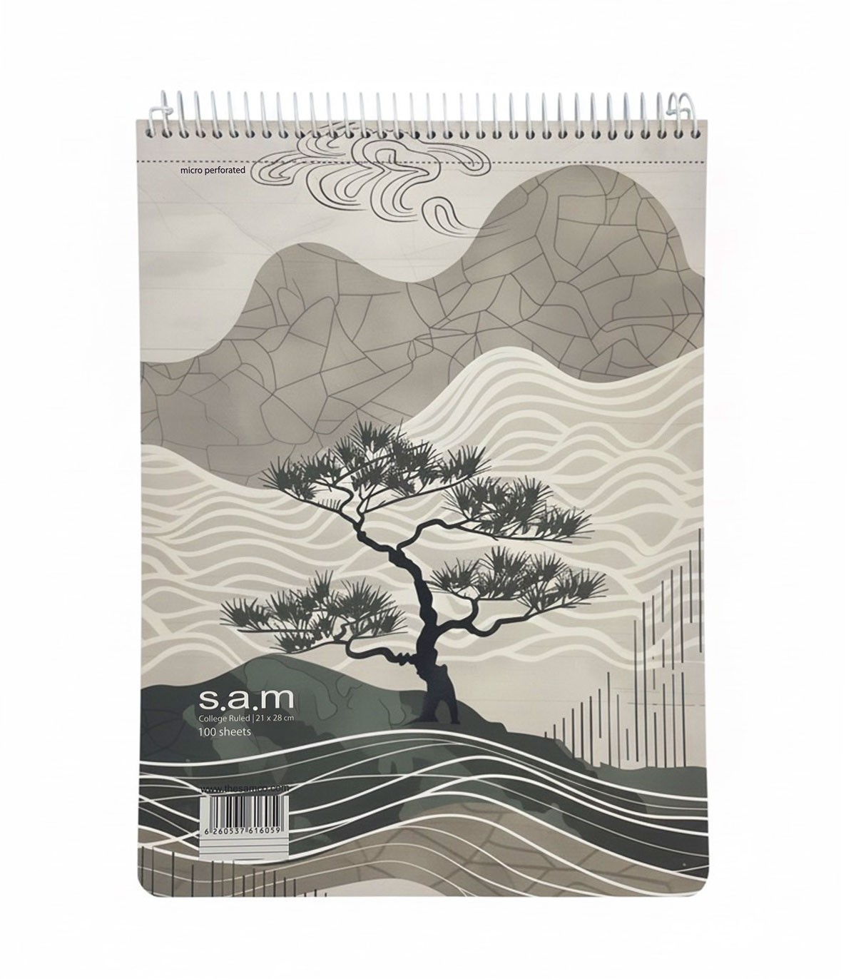 دفتر رحلی خط دار با پرفراژ 100 برگ سم - طرح 205