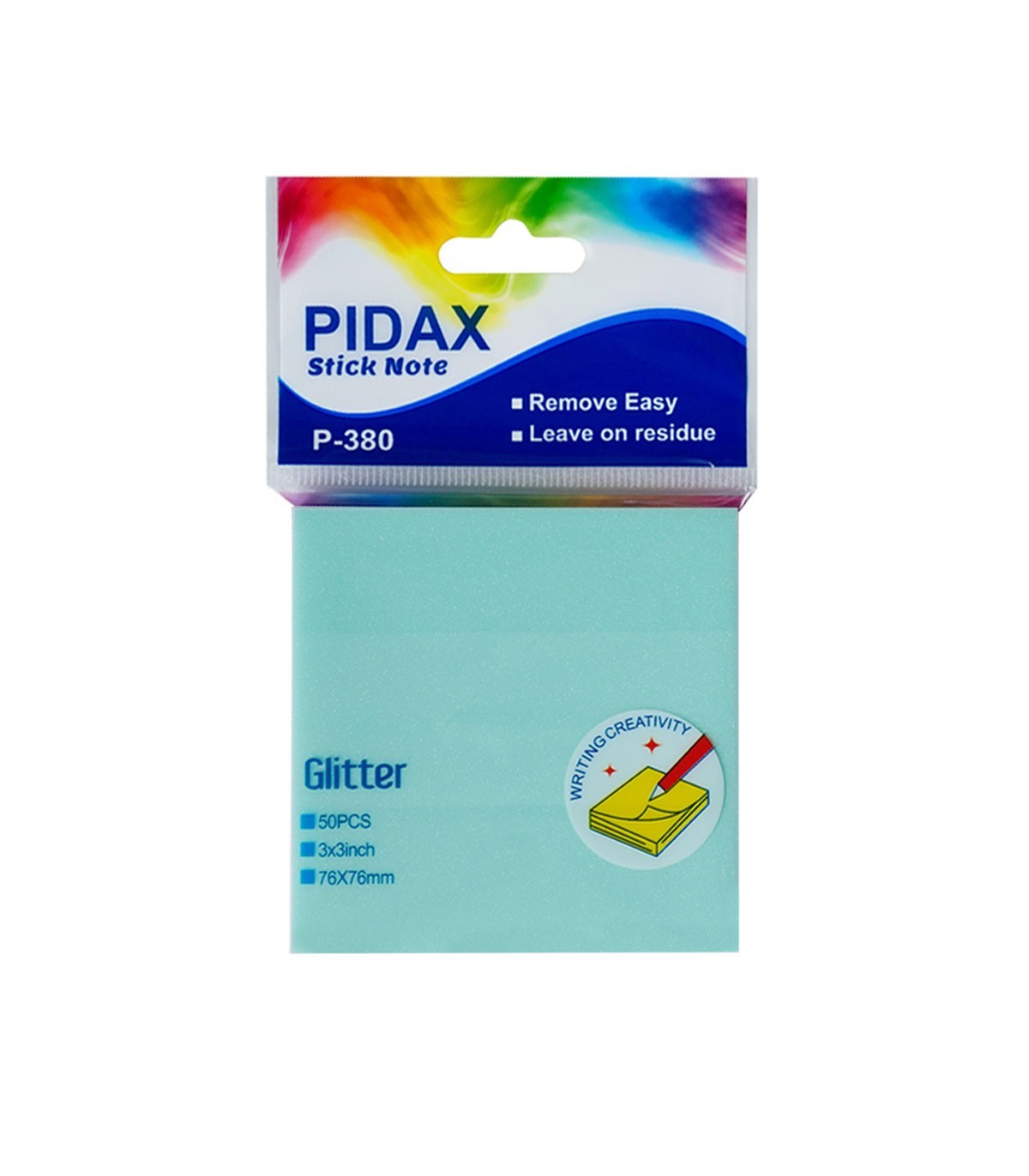 کاغذ یادداشت چسبدار (استیکی نوت) شفاف شاین دار پیداکس P-380 رنگ آبی