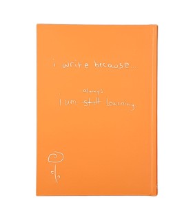 دفتر 100 برگ i write because - نارنجی