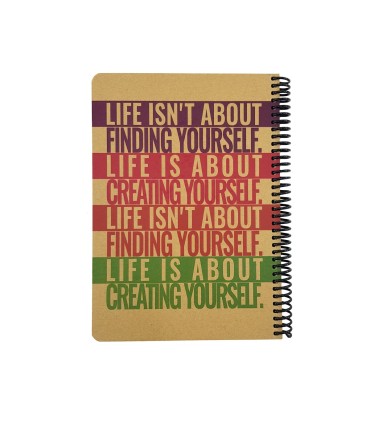 دفتر 100 برگ جلد سخت کرافت- طرح life