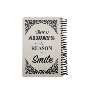 دفتر 90 برگ RAW and GREY مدل SMILE