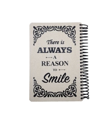 دفتر 90 برگ RAW and GREY مدل SMILE