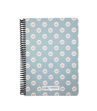 دفتر 100 برگ جلد سخت کلاسیک- طرح pink flowers