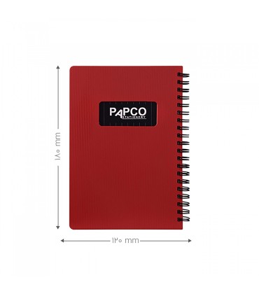 دفتر یادداشت یک خط متالیک 100 برگ پاپکو