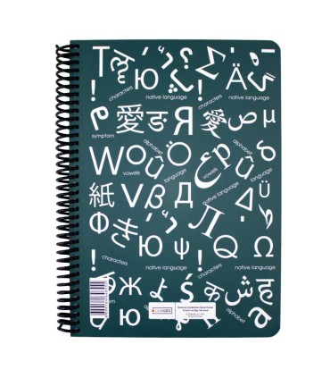 دفتر سیمی زبان(انگلیسی، فارسی، عربی و ...) دات نوت 100 برگ