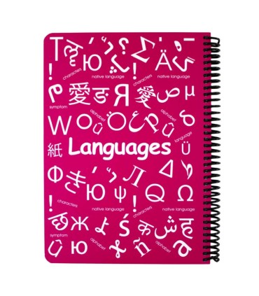 دفتر سیمی زبان(انگلیسی، فارسی، عربی و ...) دات نوت 100 برگ