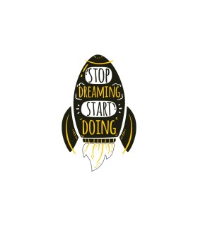 خرید اینترنتی استیکر طرح stop dreaming start doing