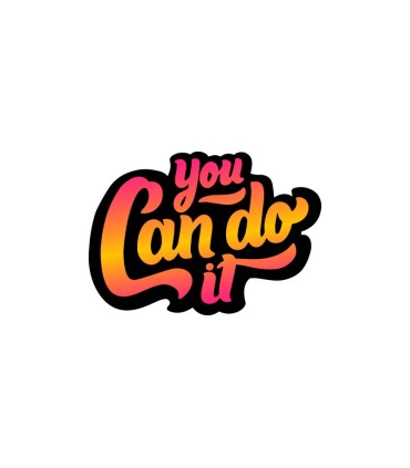 خرید اینترنتی استیکر طرح you can do it