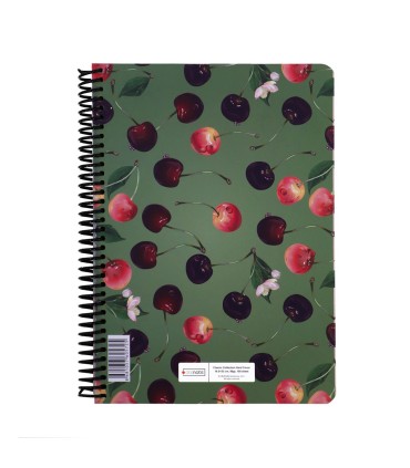 دفتر 100 برگ جلد سخت کلاسیک- طرح گیلاس