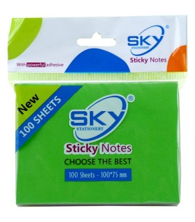 کاغذ یادداشت چسب دار اسکای سایز ۷۵×۱۰۰ میلیمتر